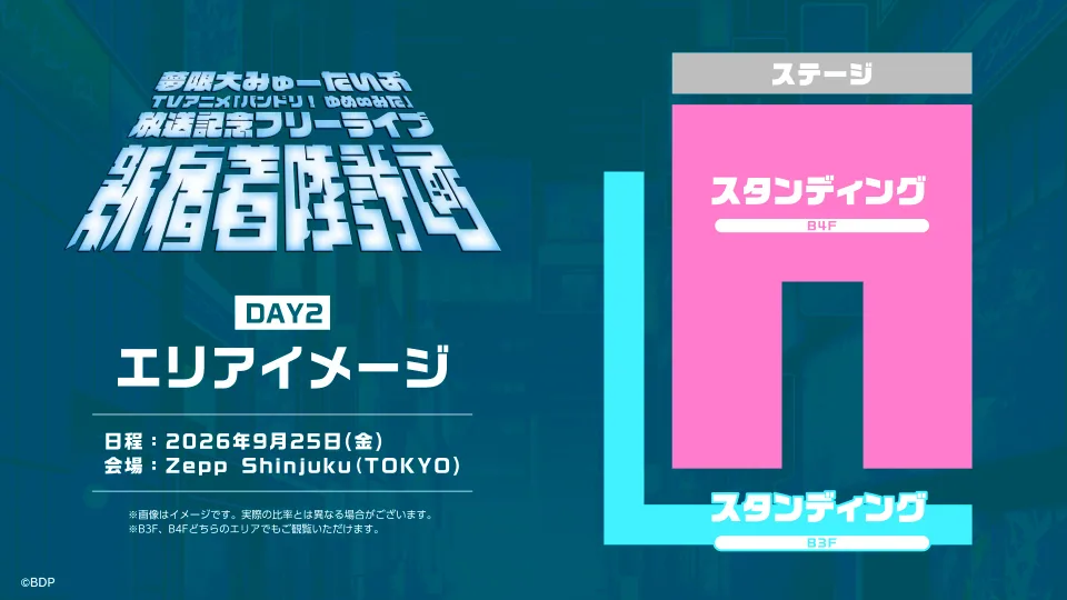 《BanG Dream! YUME∞MITA》新宿着陆计划DAY2公开场地区域图 图片1